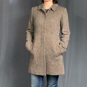 Ann Taylor tweed wool coat size 2
